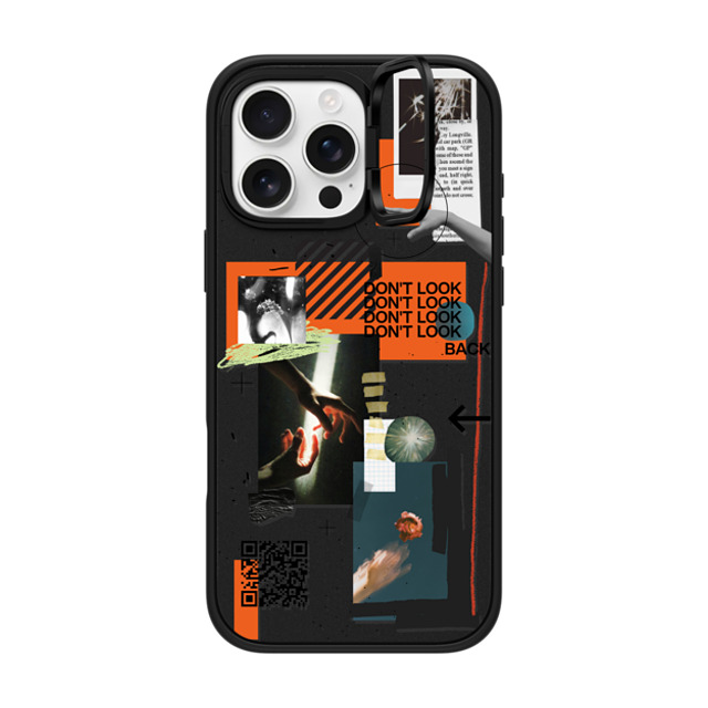 Malavika Natesh x CASETiFY iPhone 16 Pro Max ケース マットブラック インパクトリングスタンドケース MagSafe対応 Don't Look Back By Malavika Natesh