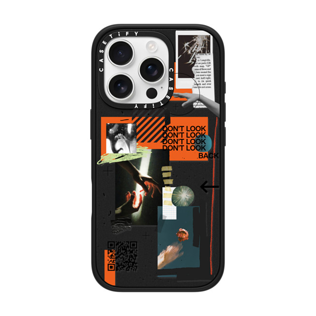 Malavika Natesh x CASETiFY iPhone 16 Pro ケース マットブラック インパクトケース Don't Look Back By Malavika Natesh