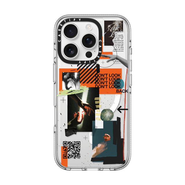 Malavika Natesh x CASETiFY iPhone 16 Pro ケース クリア クリア ケース MagSafe対応 Don't Look Back By Malavika Natesh