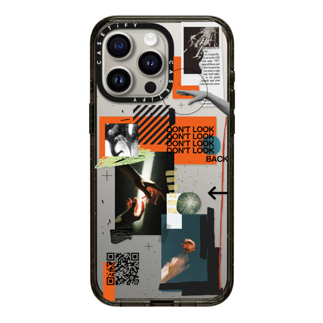 Malavika Natesh x CASETiFY iPhone 15 Pro Max ケース ブラック インパクトケース Don't Look Back By Malavika Natesh