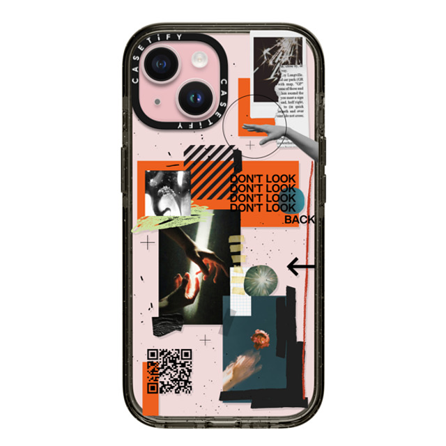 Malavika Natesh x CASETiFY iPhone 15 ケース ブラック インパクトケース Don't Look Back By Malavika Natesh