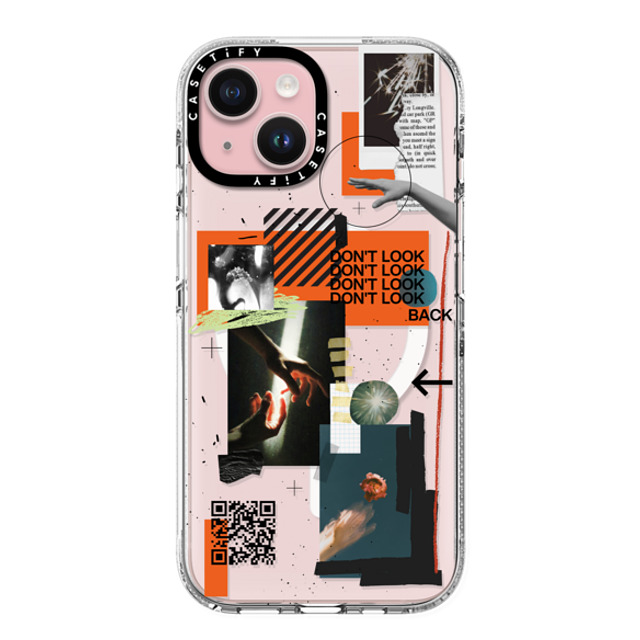 Malavika Natesh x CASETiFY iPhone 15 ケース クリア クリア ケース MagSafe対応 Don't Look Back By Malavika Natesh