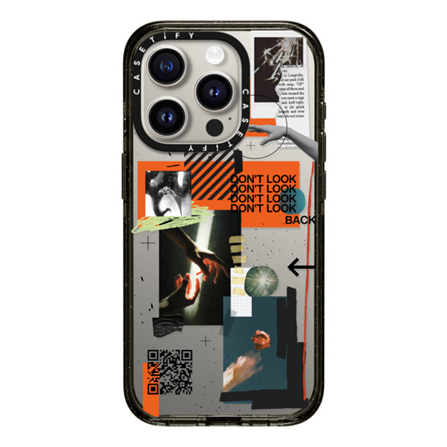 Malavika Natesh x CASETiFY iPhone 15 Pro ケース ブラック インパクトケース Don't Look Back By Malavika Natesh