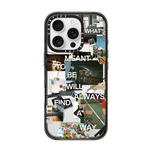 Malavika Natesh x CASETiFY iPhone 16 Pro ケース ブラック インパクトケース MagSafe対応 Meant To Be By Malavika Natesh