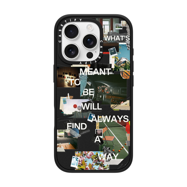 Malavika Natesh x CASETiFY iPhone 16 Pro ケース マットブラック インパクトケース MagSafe対応 Meant To Be By Malavika Natesh