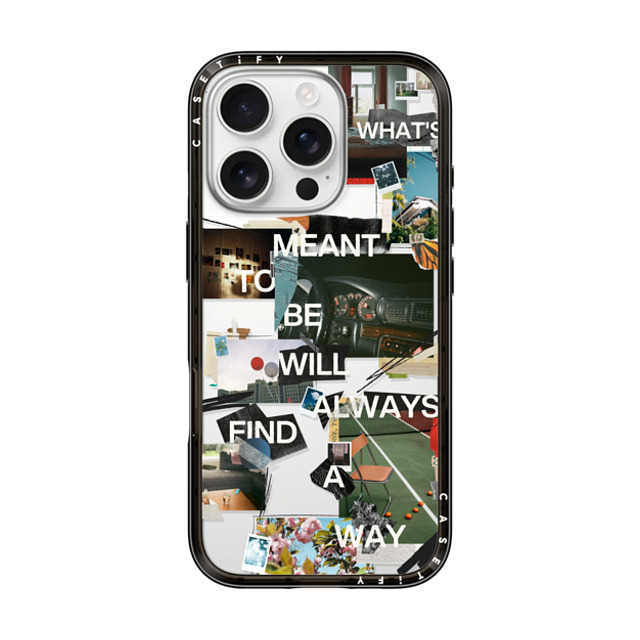 Malavika Natesh x CASETiFY iPhone 16 Pro ケース ブラック インパクトライトケース Meant To Be By Malavika Natesh