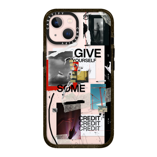 Malavika Natesh x CASETiFY iPhone 13 ケース ブラック インパクトケース Give Yourself Some Credit By Malavika Natesh