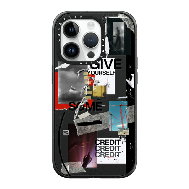 Malavika Natesh x CASETiFY iPhone 14 Pro ケース マットブラック インパクトケース MagSafe対応 Give Yourself Some Credit By Malavika Natesh