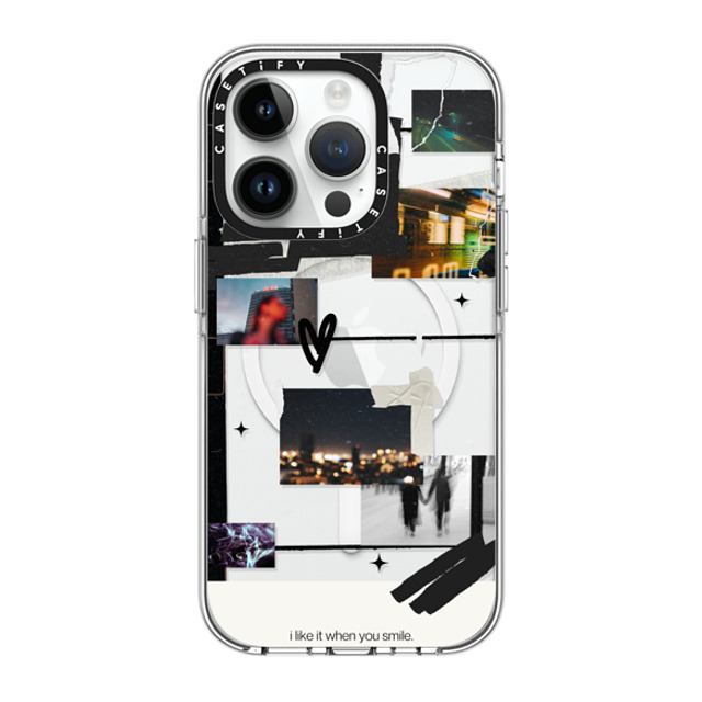 Malavika Natesh x CASETiFY iPhone 14 Pro Case Clear Clear Case MagSafe Compatible I Like It When You Smile By Malavika Natesh Malavika Natesh x CASETiFY iPhone 14 Pro Case Clear Clear Case MagSafe Compatible I Like It When You Smile By Malavika Natesh