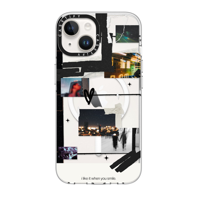 Malavika Natesh x CASETiFY iPhone 14 Case Clear Clear Case MagSafe Compatible I Like It When You Smile By Malavika Natesh Malavika Natesh x CASETiFY iPhone 14 Case Clear Clear Case MagSafe Compatible I Like It When You Smile By Malavika Natesh