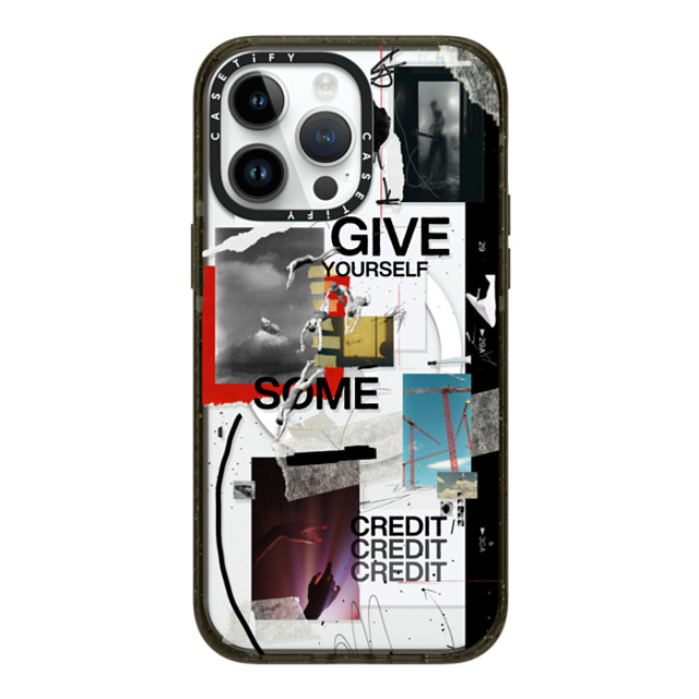 Malavika Natesh x CASETiFY iPhone 14 Pro Max ケース ブラック インパクトケース MagSafe対応 Give Yourself Some Credit By Malavika Natesh