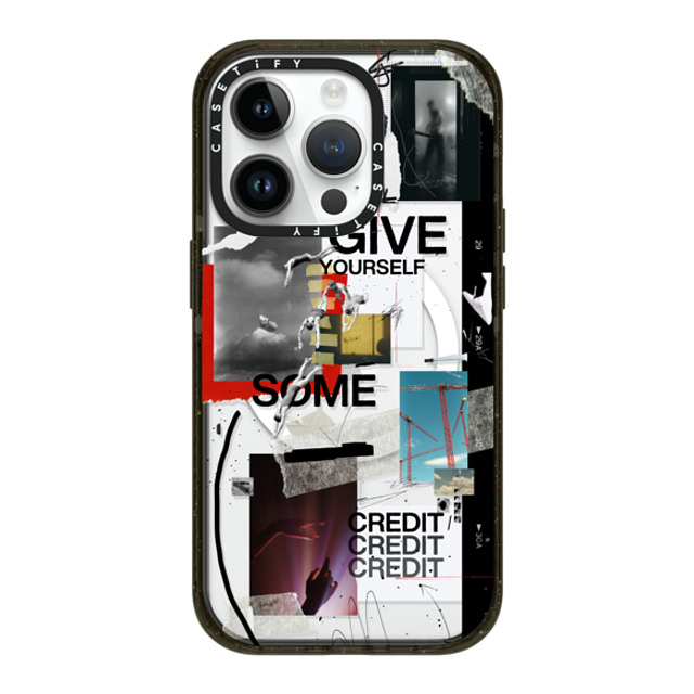 Malavika Natesh x CASETiFY iPhone 14 Pro ケース ブラック インパクトケース MagSafe対応 Give Yourself Some Credit By Malavika Natesh