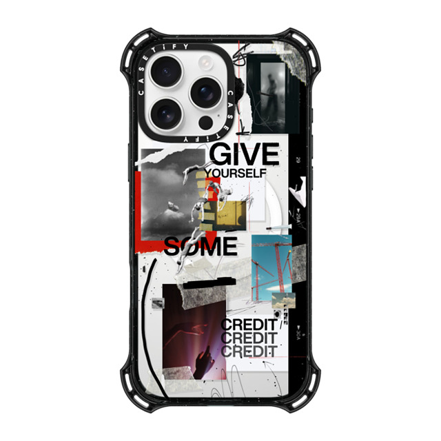 Malavika Natesh x CASETiFY iPhone 16 Pro Max ケース ブラック バウンスケース Give Yourself Some Credit By Malavika Natesh