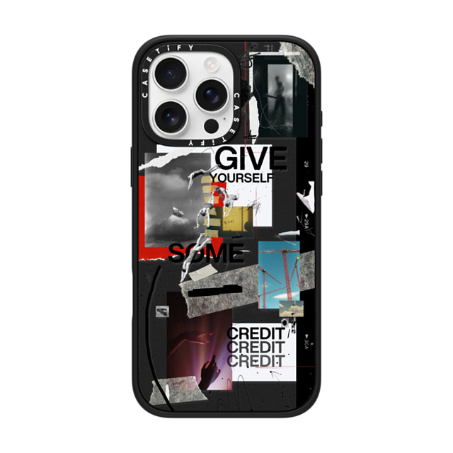 Malavika Natesh x CASETiFY iPhone 16 Pro Max ケース マットブラック インパクトケース MagSafe対応 Give Yourself Some Credit By Malavika Natesh