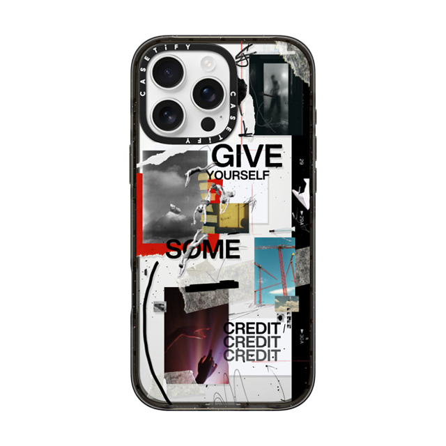 Malavika Natesh x CASETiFY iPhone 16 Pro Max ケース ブラック インパクトケース Give Yourself Some Credit By Malavika Natesh