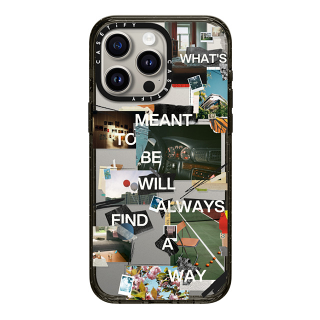 Malavika Natesh x CASETiFY iPhone 15 Pro Max ケース ブラック インパクトケース Meant To Be By Malavika Natesh