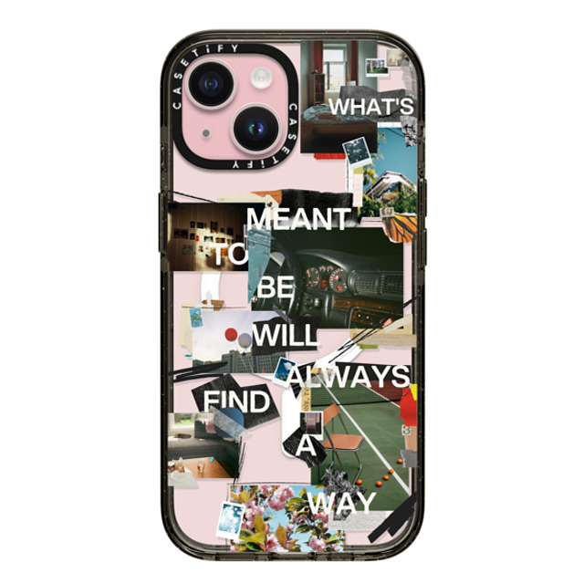 Malavika Natesh x CASETiFY iPhone 15 ケース ブラック インパクトケース MagSafe対応 Meant To Be By Malavika Natesh