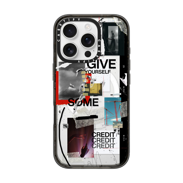 Malavika Natesh x CASETiFY iPhone 16 Pro ケース ブラック インパクトケース MagSafe対応 Give Yourself Some Credit By Malavika Natesh