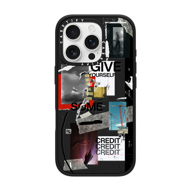 Malavika Natesh x CASETiFY iPhone 16 Pro ケース マットブラック インパクトケース MagSafe対応 Give Yourself Some Credit By Malavika Natesh