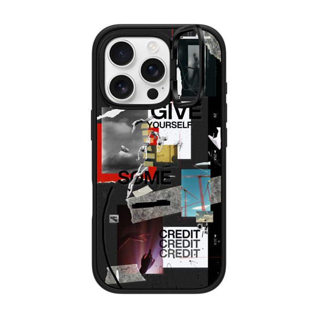 Malavika Natesh x CASETiFY iPhone 16 Pro ケース マットブラック インパクトリングスタンドケース MagSafe対応 Give Yourself Some Credit By Malavika Natesh