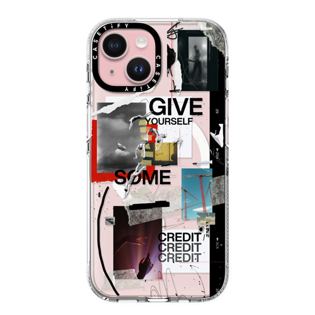 Malavika Natesh x CASETiFY iPhone 15 ケース クリア クリア ケース MagSafe対応 Give Yourself Some Credit By Malavika Natesh