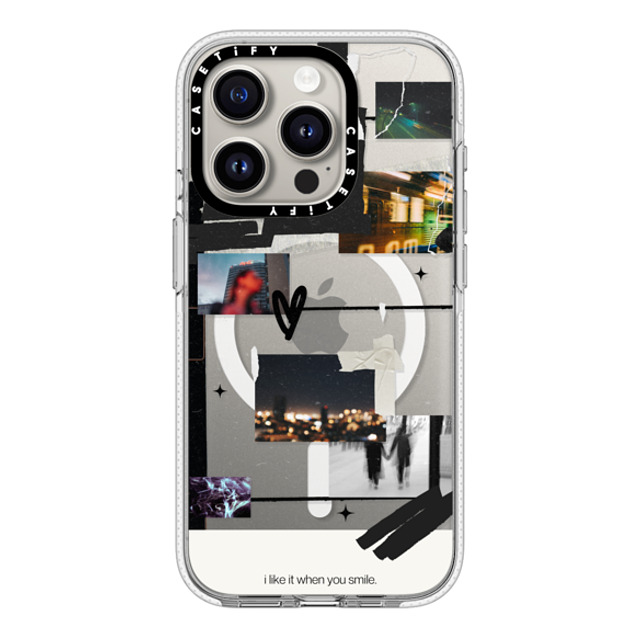 Malavika Natesh x CASETiFY iPhone 15 Pro Case Clear Clear Case MagSafe Compatible I Like It When You Smile By Malavika Natesh Malavika Natesh x CASETiFY iPhone 15 Pro Case Clear Clear Case MagSafe Compatible I Like It When You Smile By Malavika Natesh