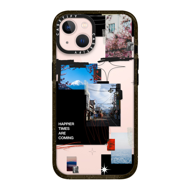 Malavika Natesh x CASETiFY iPhone 13 ケース ブラック インパクトケース Happier Times Are Coming By Malavika Natesh