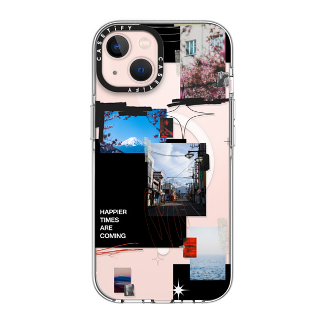 Malavika Natesh x CASETiFY iPhone 13 ケース クリア クリア ケース MagSafe対応 Happier Times Are Coming By Malavika Natesh