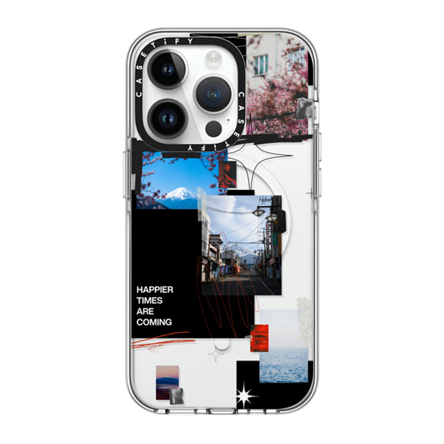 Malavika Natesh x CASETiFY iPhone 14 Pro ケース クリア クリア ケース MagSafe対応 Happier Times Are Coming By Malavika Natesh