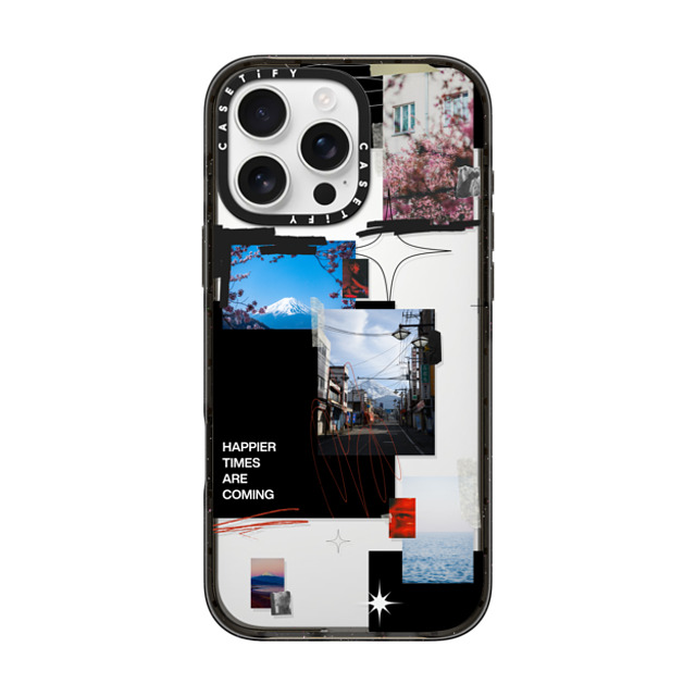 Malavika Natesh x CASETiFY iPhone 16 Pro Max ケース ブラック インパクトケース Happier Times Are Coming By Malavika Natesh