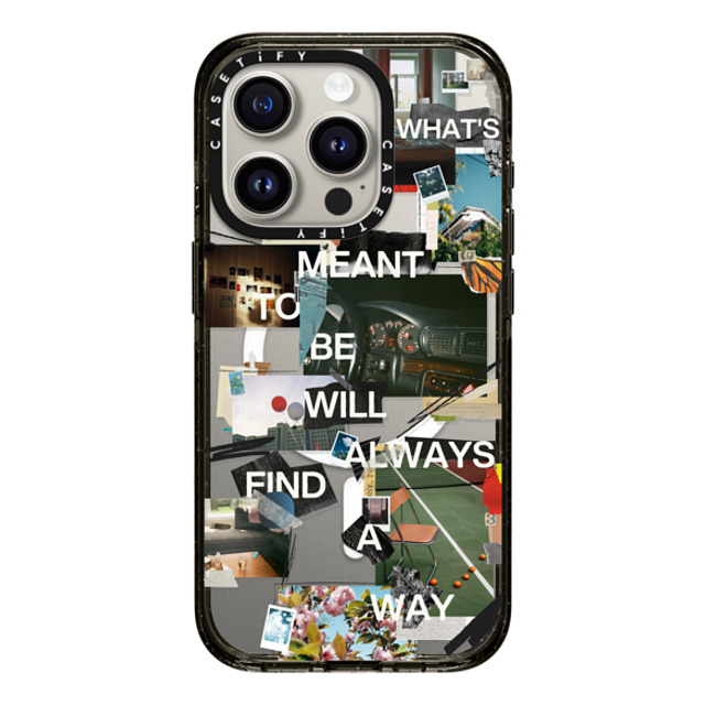 Malavika Natesh x CASETiFY iPhone 15 Pro ケース ブラック インパクトケース MagSafe対応 Meant To Be By Malavika Natesh