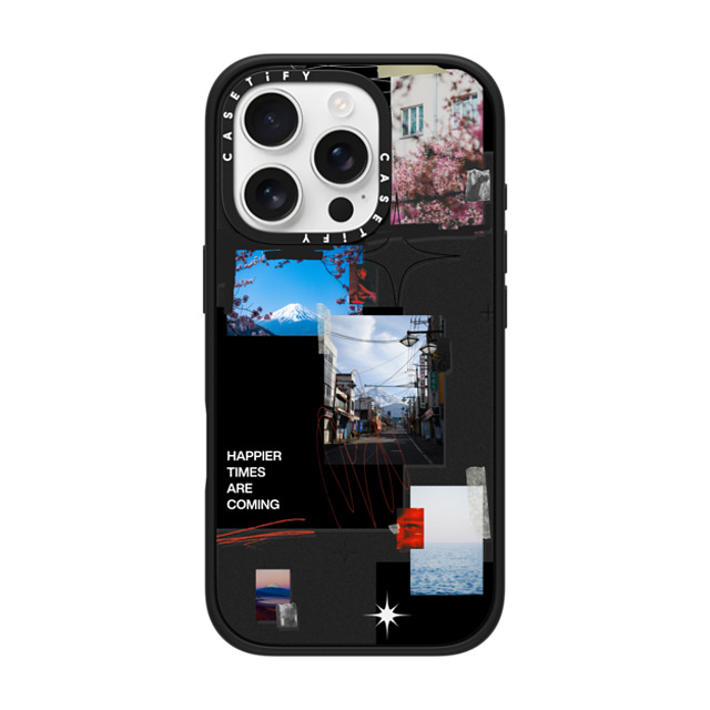 Malavika Natesh x CASETiFY iPhone 16 Pro ケース マットブラック インパクトケース MagSafe対応 Happier Times Are Coming By Malavika Natesh