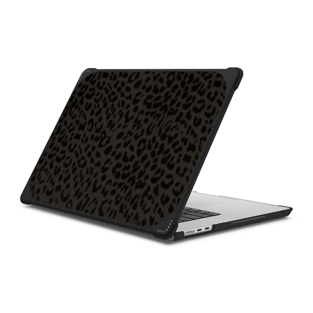 Bounce MacBook Air 15-inch (M2 - M4) Case - Leon Leopard - Black - Mac 13" Case