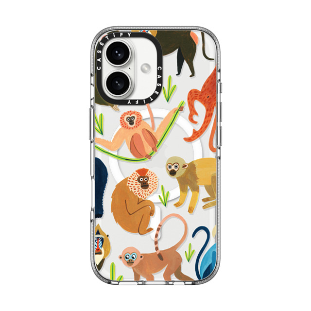 Amber Davenport x CASETiFY iPhone 16 Case Animal Clear Clear Case MagSafe Compatible Jungle monkeys Father's Day Amber Davenport x CASETiFY iPhone 16 Case Animal Clear Clear Case MagSafe Compatible Jungle monkeys Father's Day