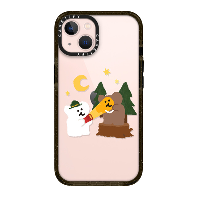 Dinotaeng x CASETiFY iPhone 13 ケース ブラック インパクトケース Bear in Area