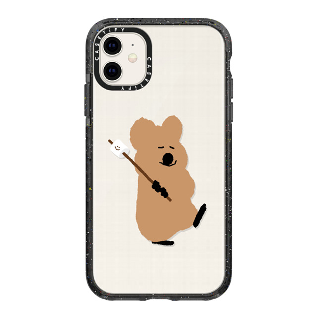 Dinotaeng x CASETiFY iPhone 11 ケース ブラック インパクトケース Walking Quokka