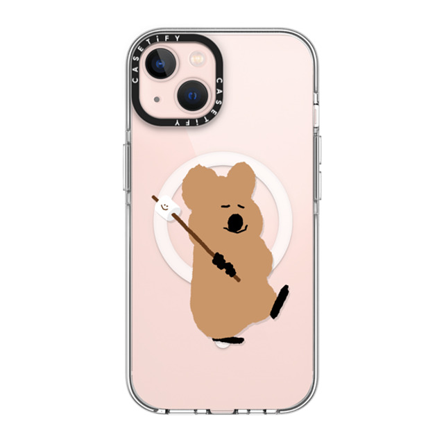 Dinotaeng x CASETiFY iPhone 13 ケース クリア クリア ケース MagSafe対応 Walking Quokka