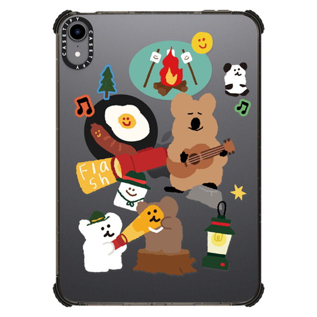 Dinotaeng x CASETiFY iPad Mini (A17 Pro/第6世代) Cartoon ブラック iPad インパクト ケース Happy Campers Father's Day Dinotaeng x CASETiFY iPad Mini (A17 Pro/第6世代) Cartoon ブラック iPad インパクト ケース Happy Campers Father's Day