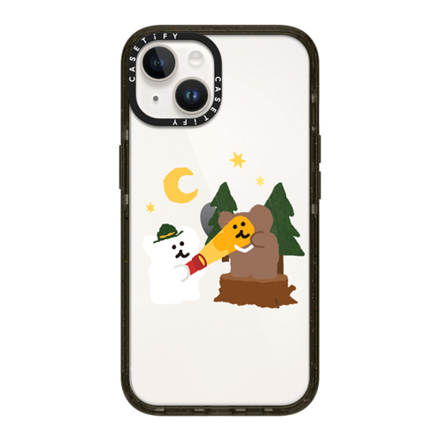 Dinotaeng x CASETiFY iPhone 14 ケース ブラック インパクトケース Bear in Area