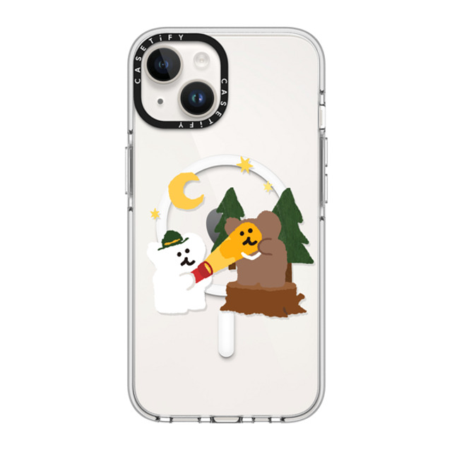 Dinotaeng x CASETiFY iPhone 14 ケース クリア クリア ケース MagSafe対応 Bear in Area