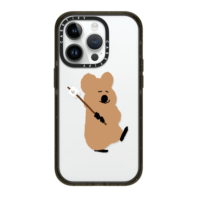 Dinotaeng x CASETiFY iPhone 14 Pro ケース ブラック インパクトケース Walking Quokka