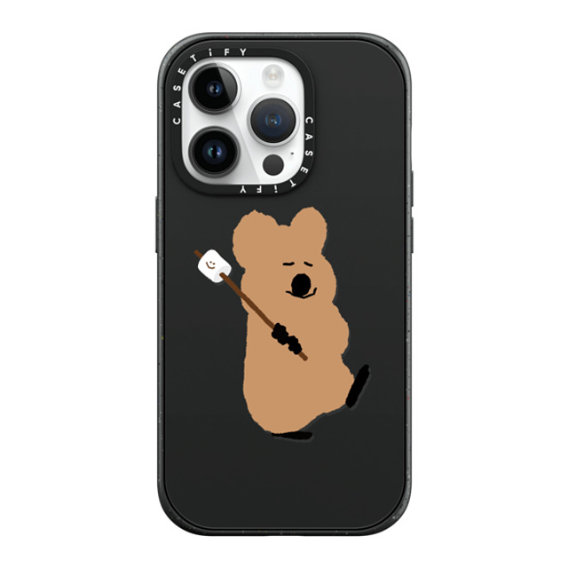 Dinotaeng x CASETiFY iPhone 14 Pro ケース マットブラック インパクトケース MagSafe対応 Walking Quokka