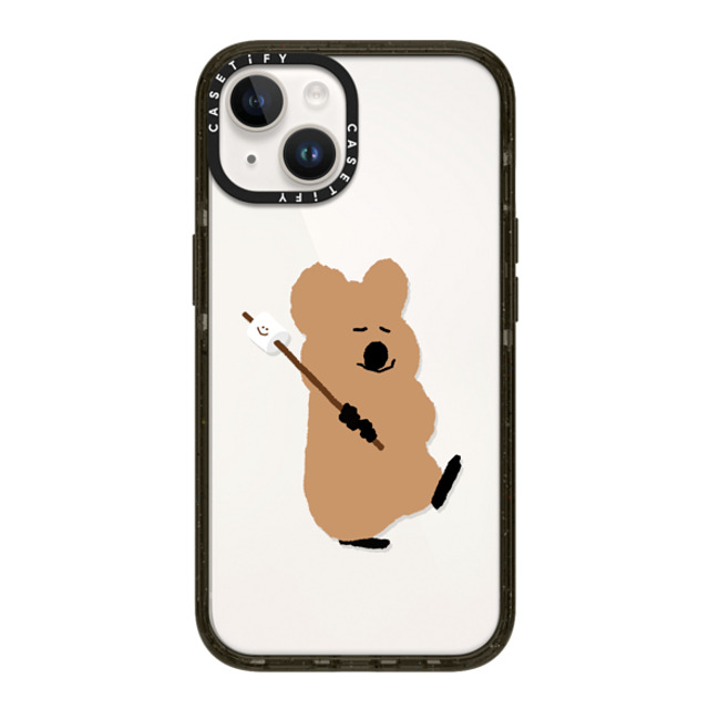 Dinotaeng x CASETiFY iPhone 14 ケース ブラック インパクトケース Walking Quokka