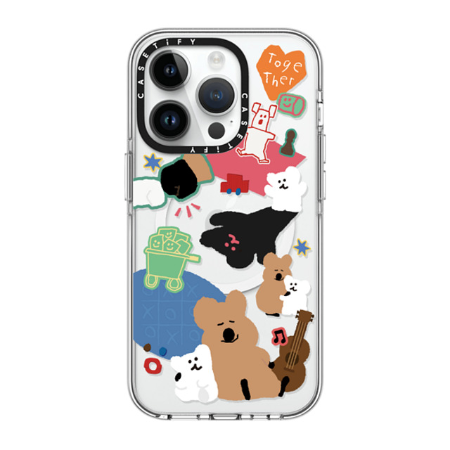 Dinotaeng x CASETiFY iPhone 14 Pro Case Clear Clear Case MagSafe Compatible Q & B Together Dinotaeng x CASETiFY iPhone 14 Pro Case Clear Clear Case MagSafe Compatible Q & B Together