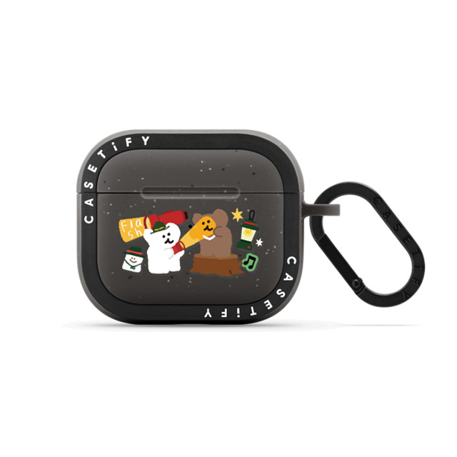 Dinotaeng x CASETiFY AirPods(第3世代) Cartoon Matte Charcoal バウンス ケース Bear in Area Father's Day Dinotaeng x CASETiFY AirPods(第3世代) Cartoon Matte Charcoal バウンス ケース Bear in Area Father's Day