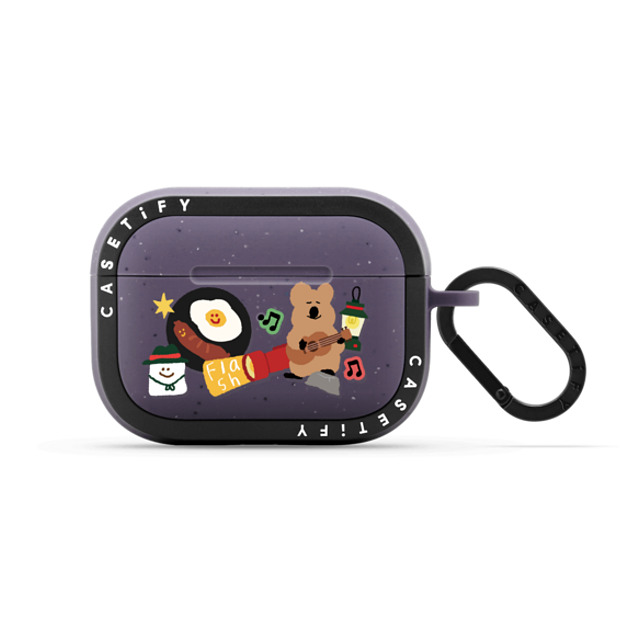Dinotaeng x CASETiFY AirPods Pro Cartoon Matte Deep Purple バウンス ケース Happy Campers Back to School Dinotaeng x CASETiFY AirPods Pro Cartoon Matte Deep Purple バウンス ケース Happy Campers Back to School