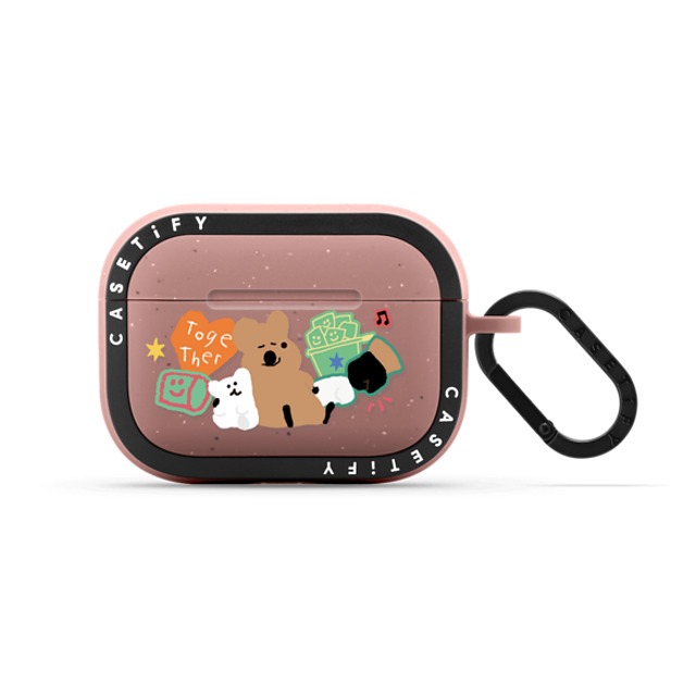 Dinotaeng x CASETiFY AirPods Pro Cartoon Matte Dusty Rose バウンス ケース Q & B Together Mother's Day Dinotaeng x CASETiFY AirPods Pro Cartoon Matte Dusty Rose バウンス ケース Q & B Together Mother's Day