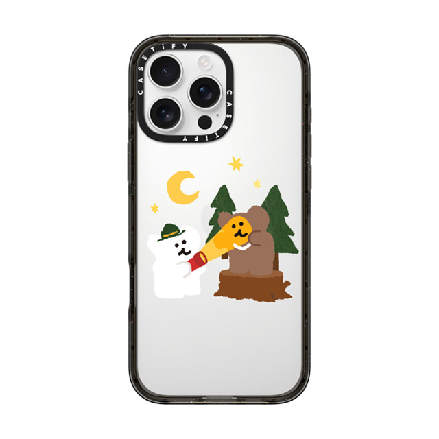 Dinotaeng x CASETiFY iPhone 16 Pro Max ケース ブラック インパクトケース Bear in Area