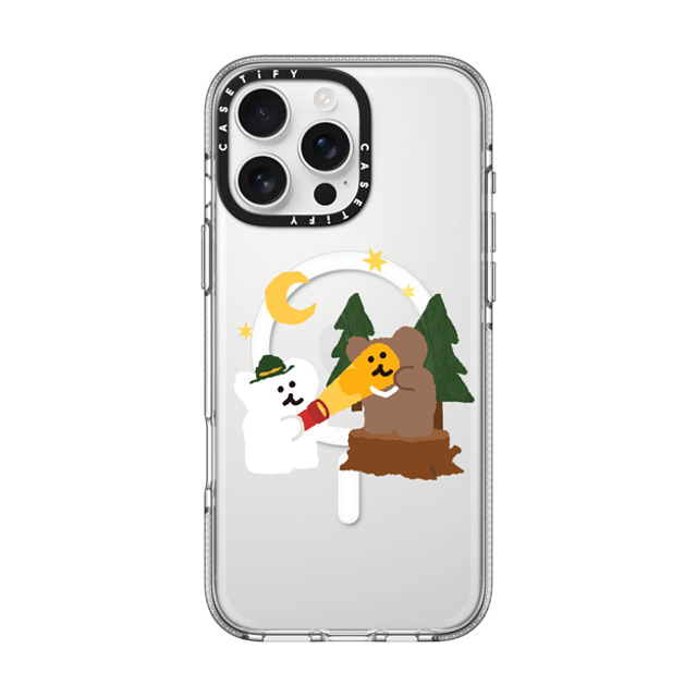 Dinotaeng x CASETiFY iPhone 16 Pro Max ケース クリア クリア ケース MagSafe対応 Bear in Area