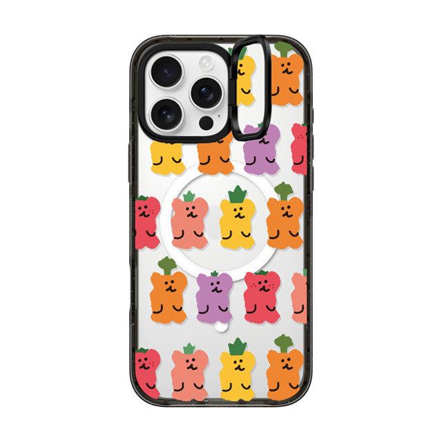 Dinotaeng x CASETiFY iPhone 16 Pro Max ケース Cartoon ブラック インパクトリングスタンドケース MagSafe対応 Fruity Bobo Father's Day Dinotaeng x CASETiFY iPhone 16 Pro Max ケース Cartoon ブラック インパクトリングスタンドケース MagSafe対応 Fruity Bobo Father's Day